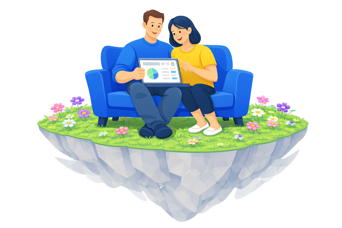 Two pillars with people standing on them